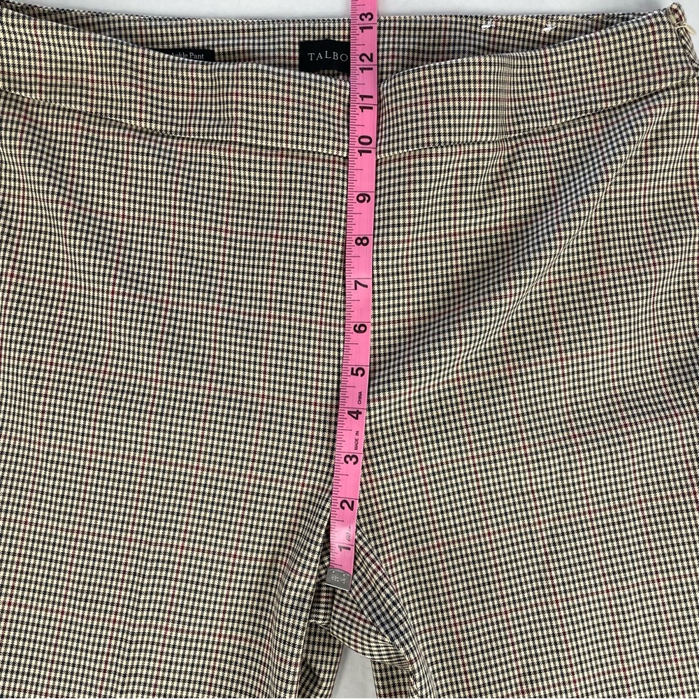 Talbots Chatham Ankle Pants Plaid‎ Womens Size 12 petite Cotton Blend Corpcore - Picture 10 of 11